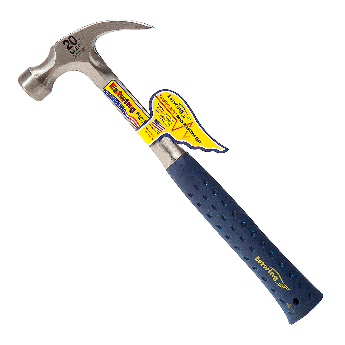 Estwing E3 20C Curved Claw Hammer 20oz Vinyl Grip SIIS Ltd