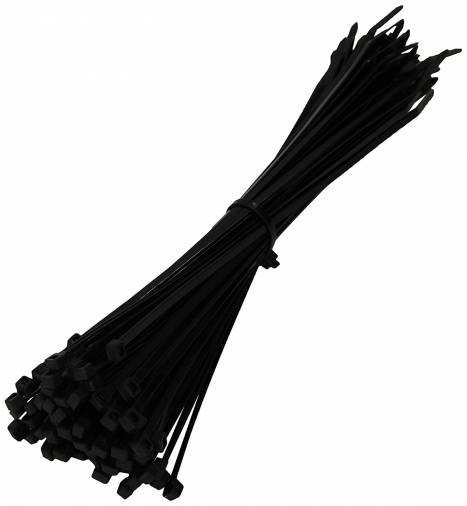 SparkPak Cable Ties Black Pack of 100 Image 1