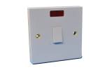 SparkPak E66 Double Pole Switch with Neon 20A White Image 1 Thumbnail