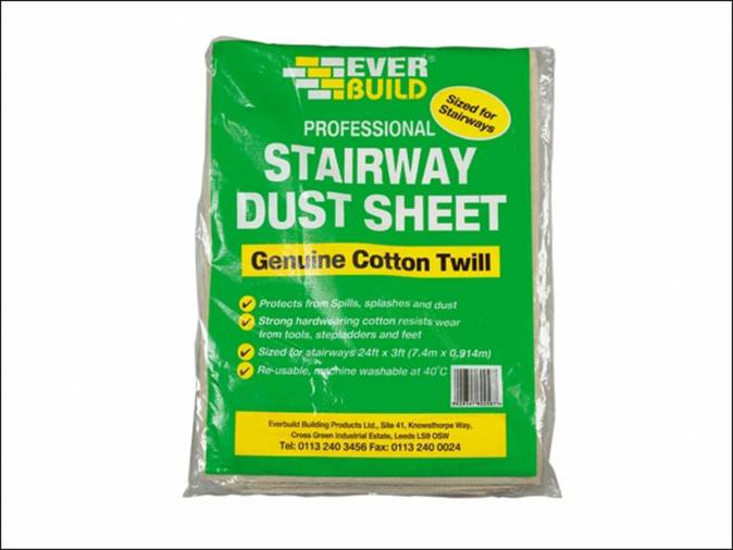 Everbuild Stairway Cotton Dust Sheet 24 x 3