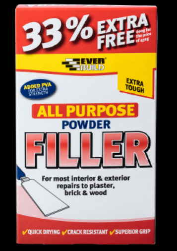 Everbuild All Purpose Powder Filler White 450gm (16) Image 1