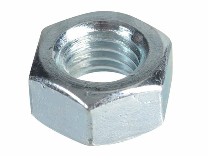 Forgefix FPNUT12 Hex Full Nuts & Washers M12 BZP Pack 6 Image 1
