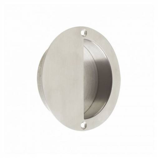 Zoo ZAS41SS Flush Pull Half Moon 75mm - Satin Stainless Image 1