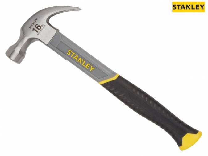 Stanley Fibreglass Shaft Curved Claw Hammer Image 1