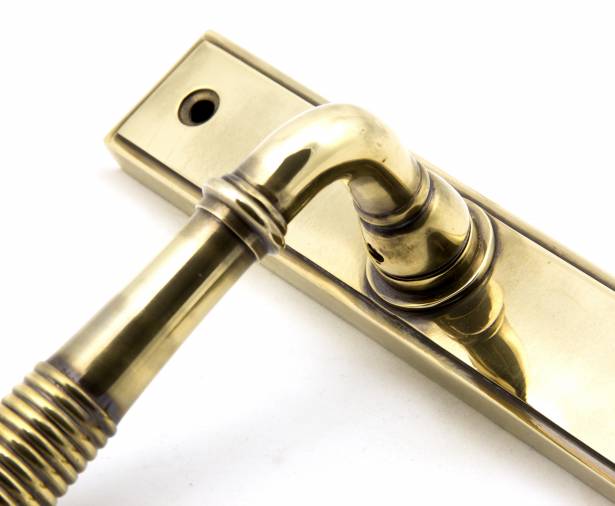 Anvil 33039 Aged Brass Reeded Slimline Lever Espag. Lock Set Image 4