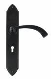 Black Gothic Curved Sprung Lever Lock Set Image 1 Thumbnail
