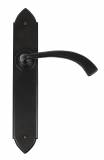 Black Gothic Curved Sprung Lever Latch Set Image 1 Thumbnail