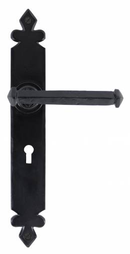 Black Tudor Lever Lock Set Image 1