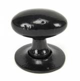 Black Oval Mortice/Rim Knob Set Image 2 Thumbnail