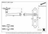 Beeswax Gothic Lever Euro Lock Set Image 2 Thumbnail