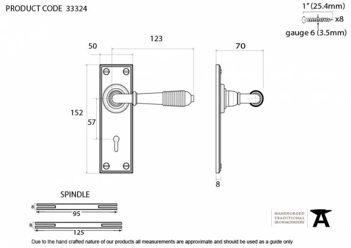 Polished Nickel Reeded Lever Lock Set Image 2