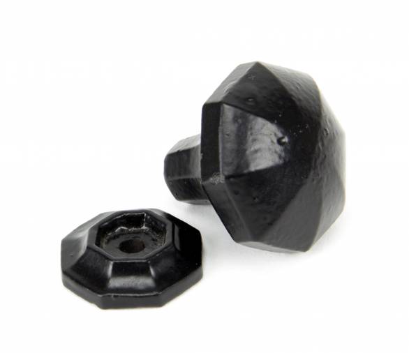 Black Octagonal Cabinet Knob - Small Image 2