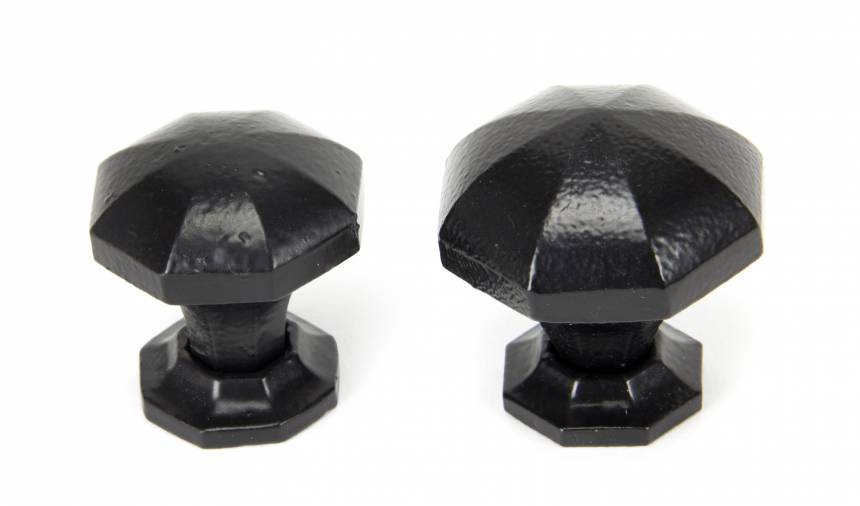 Black Octagonal Cabinet Knob - Small Image 3