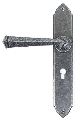 Pewter Gothic Lever Lock Set Image 1