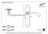 Pewter Gothic Curved Sprung Lever Lock Set Image 2 Thumbnail