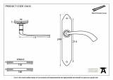 Pewter Gothic Curved Sprung Lever Latch Set Image 2 Thumbnail