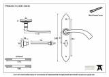 Pewter Gothic Curved Sprung Lever Bathroom Set Image 2 Thumbnail