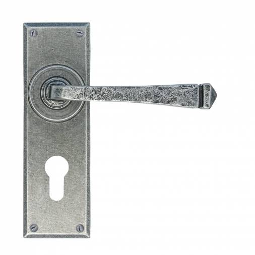 Pewter Avon Lever Euro Lock Set Image 1