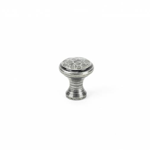Pewter Hammered Cabinet Knob - Small Image 1