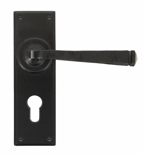 Black Avon Lever Euro Lock Set Image 1