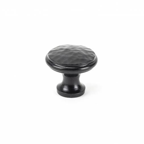 Black Hammered Cabinet Knob - Medium Image 1
