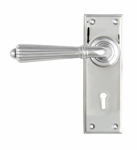 Polished Chrome Hinton Lever Lock Set Image 1