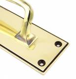 Anvil 45374 Aged Brass 425mm Art Deco Pull Handle on Backplate Image 2 Thumbnail