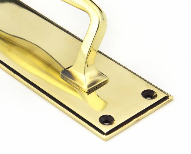 Anvil 45379 Aged Brass 300mm Art Deco Pull Handle on Backplate Image 3