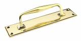 Anvil 45379 Aged Brass 300mm Art Deco Pull Handle on Backplate Image 1 Thumbnail