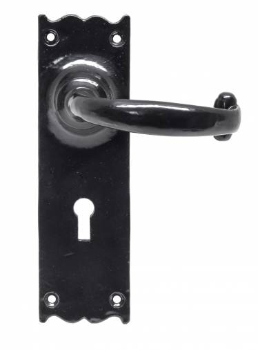 Black Cottage Lever Lock Set Image 1
