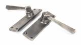 Antique Pewter Straight Lever Latch Set Image 2 Thumbnail