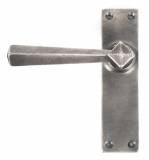 Antique Pewter Straight Lever Latch Set Image 1 Thumbnail