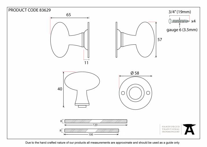 Polished Nickel Oval Mortice/Rim Knob Set Image 3