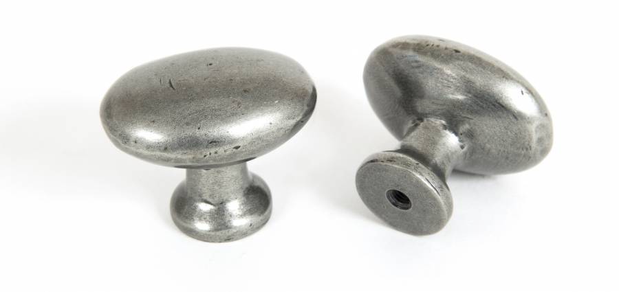 Pewter Oval Cabinet Knob Image 1