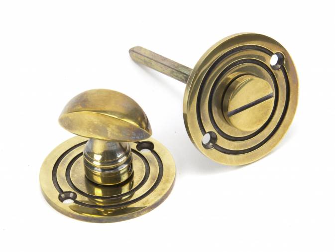 Anvil 83804 Aged Brass Round Bathroom Thumbturn Image 1