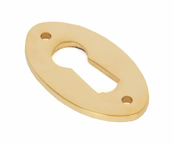 Polished Brass Oval Escutcheon Image 1
