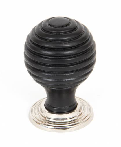 Ebony and PN Beehive Cabinet Knob 35mm Image 1
