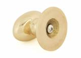 Polished Brass Oval Cabinet Knob 40mm Image 2 Thumbnail
