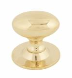 Polished Brass Oval Cabinet Knob 40mm Image 1 Thumbnail
