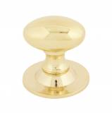 Polished Brass Oval Cabinet Knob 33mm Image 1 Thumbnail