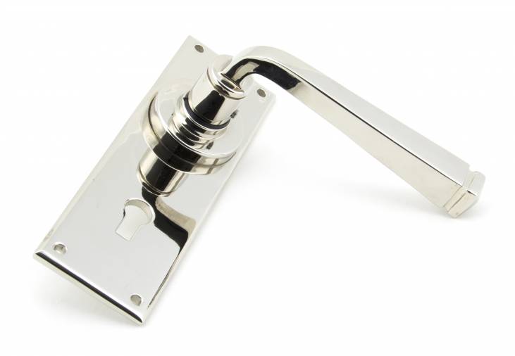 Polished Nickel Avon Lever Lock Set Image 2