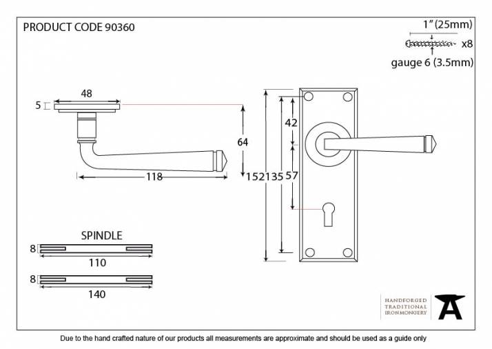 Polished Nickel Avon Lever Lock Set Image 5