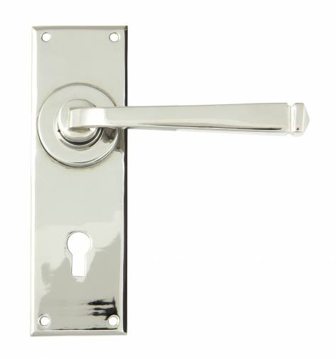 Polished Nickel Avon Lever Lock Set Image 1