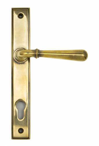 Anvil 91413 Aged Brass Newbury Slimline Lever Espag. Lock Set Image 1