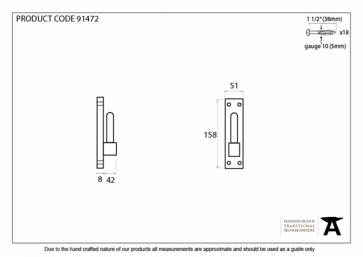 External Beeswax Frame Hook For 91471 (pair) Image 2