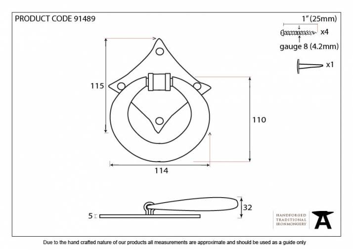 External Beeswax Ring Door Knocker Image 6