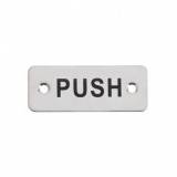 Zoo ZAS33SS Push/Pull Signage 75 x 30mm - Satin Stainless Image 1 Thumbnail