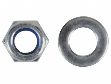 Forgefix FPNYLOC5 Nyloc Nuts & Washers M5 BZP Pack 40 | Specialist Ironmongery & Industrial Suppliers Ltd