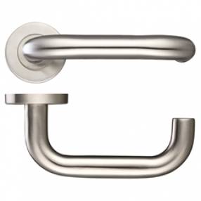 Added Zoo ZCS2030SS Grade.201 Return to Door Lever on Rose 19mm - Satin Stainless To Basket