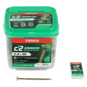 Timco 5.0 x 90 C2 Woodscrews 300 Tub | SIIS